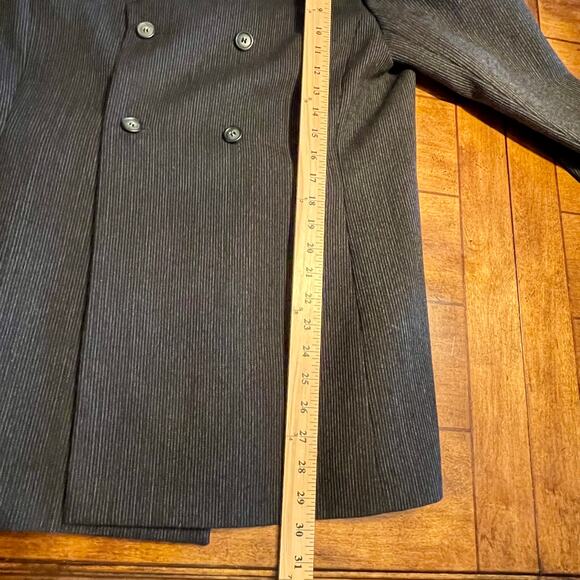 Valerie Stevens Doubler Breasted Pure Wool Pant Suit Women's Sz 12 Two-Piece Blk - Picture 12 of 16